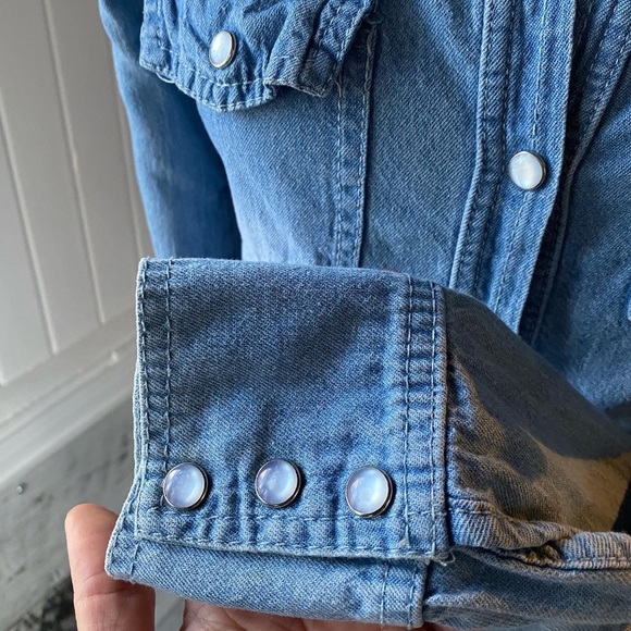 Denim snap up shirt - Picture 6 of 7